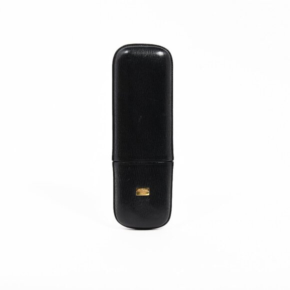 S.T. Dupont Black Leather 2-Cigar Case Made in Spain – Excellent Condition - Picture 1 of 5